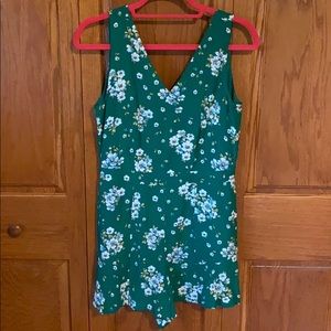 Loft green floral romper